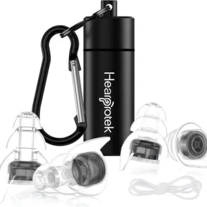 Ear Plugs for Concerts 2 Pairs High Fidelity 23dB Noise Reduction Reusable