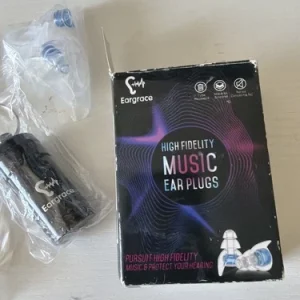 High Fidelity Concert Ear Plugs Eargrace 2 Pairs Hearing Protection Noise Black