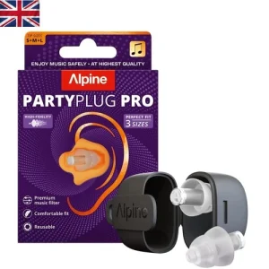 High Fidelity Concert Ear Plugs with 21dB Noise Reduction – 3 Sizes Available